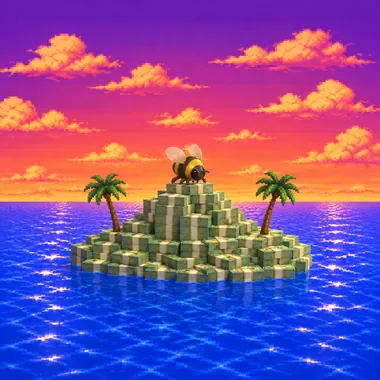 An island made of cash